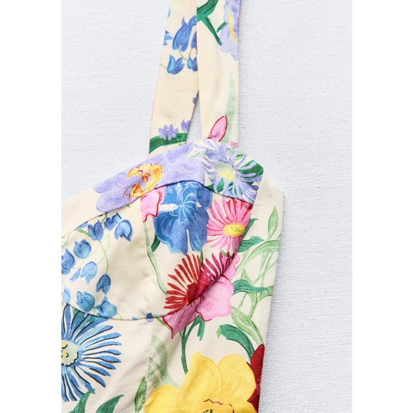 Zara FLORAL PRINT DRESS - Picture 5 of 16
